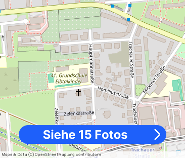 Mickten, im Hochparterre: Balkon + EBK - Foto 1