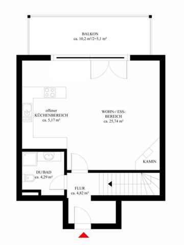 Großzügige, moderne 3-Zimmer-Maisonette-Wohnung mit Kamin und Gartenanteil - Foto 5