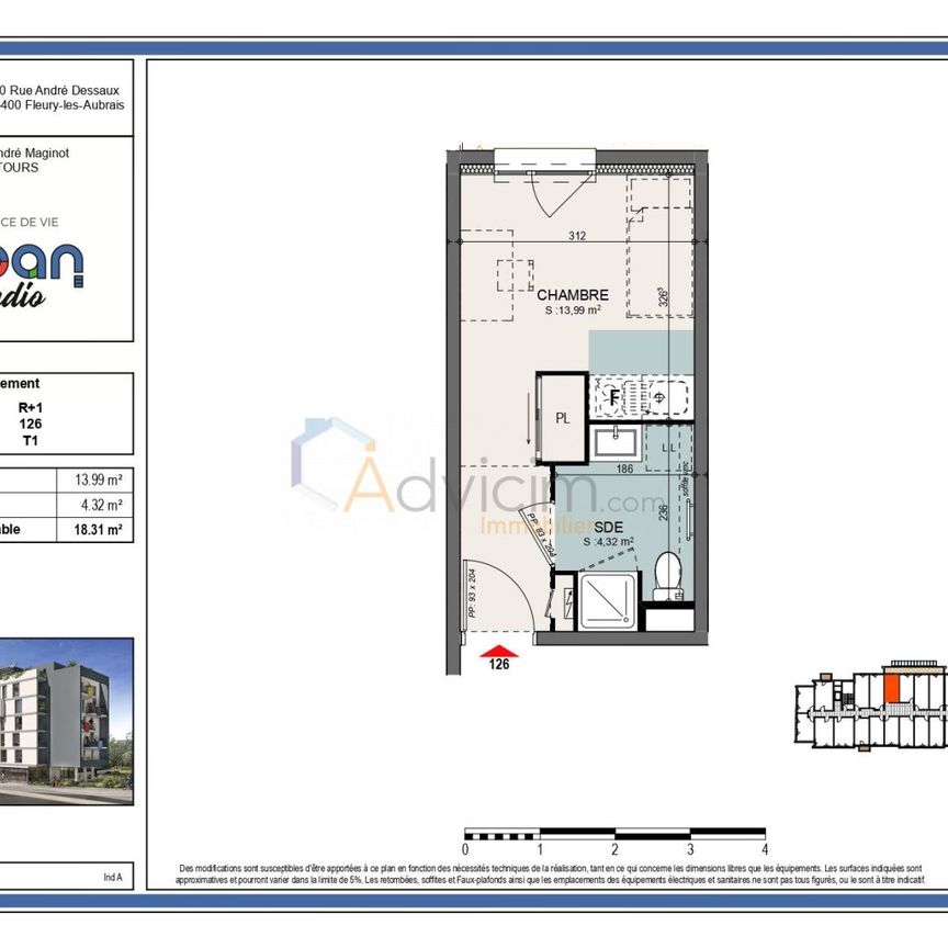 F 1 neuf de 18.31m² avec PARKING - Photo 2