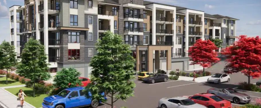 Modern & Stylish 1-bed, 1-bath with a private deck, open-concept design, and access to Braxton’s signature Backyard Lounge. | 9284 Hazel Street, Chilliwack - Photo 1