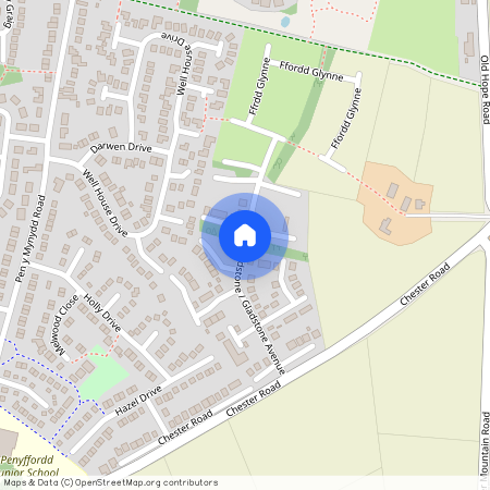 Rhodfa Gladstone, Penymynydd, CH4