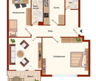 3ZKB mit Balkon und PKW-Stellplatz in Gummersbach-Niederseßmar - Foto 1
