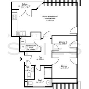 Lichtdurchflutete, modern gestaltete 2,5-Zimmer-Dachgeschoss-Wohnung - Foto 2