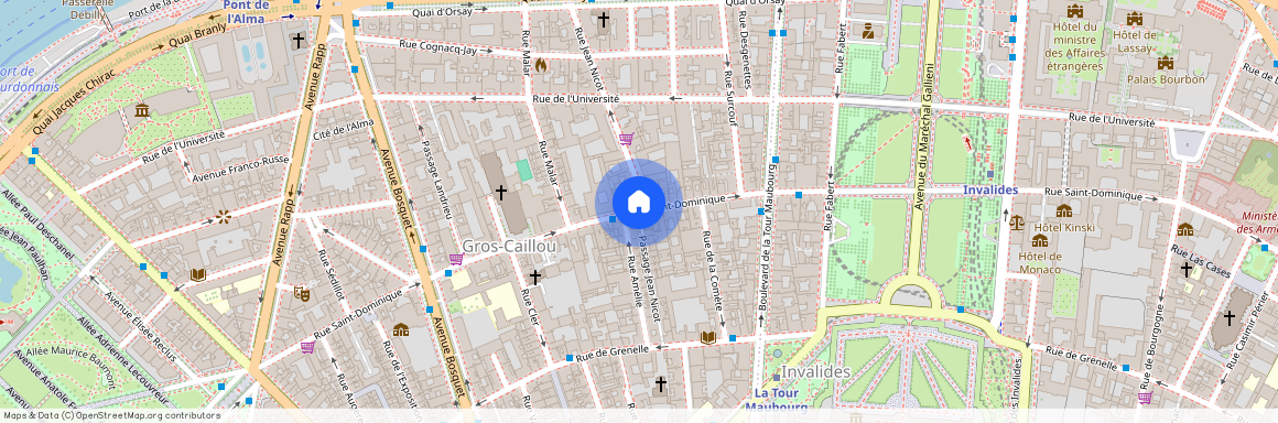 Passage Jean Nicot et rue Saint Dominique 75007 Paris (7e arrondissement)