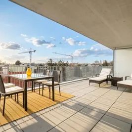 VIC und U1 Kaisermühlen, 4 Zi. mit 35m2 Terrasse Richtung Donauinsel - Foto 3