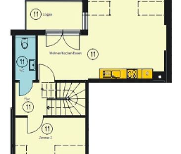 Hochwertig sanierte Dachgeschosswohnung mit Fußbodenheizung und Par... - Photo 2