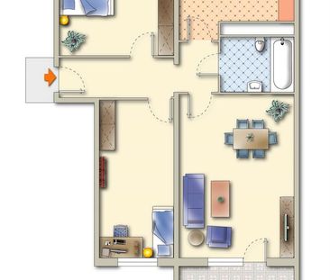 3-Raumwohnung im Süden - Foto 1