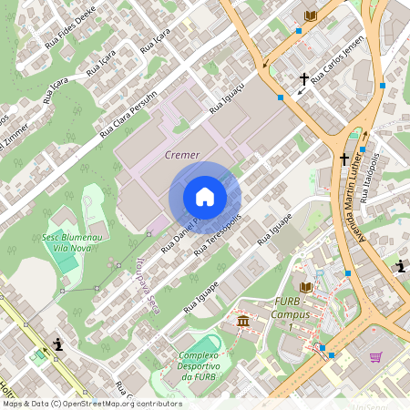 Rua Daniel Pfaffendorf, 314, Blumenau, Blumenau - SC, 89030-120, Brazil