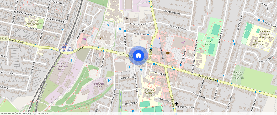 Station Street Kirkby in Ashfield NG17 7AQ, NG17 7AQ, Ashfield