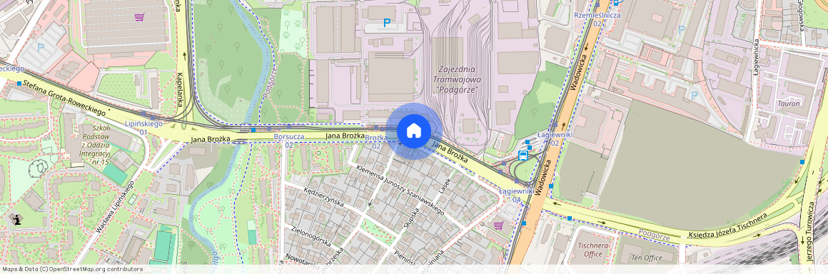 ul. Jana Brożka, Cegielniana, Łagiewniki-Borek Fałęcki, Kraków, małopolskie