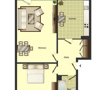 Charmante 2-Zimmer-Etagenwohnung in Minden zu vermieten - Photo 1