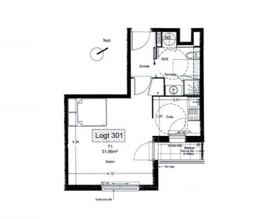 A LOUER - TYPE 1 AU CALME PROCHE ERAUDIERE - Photo 3