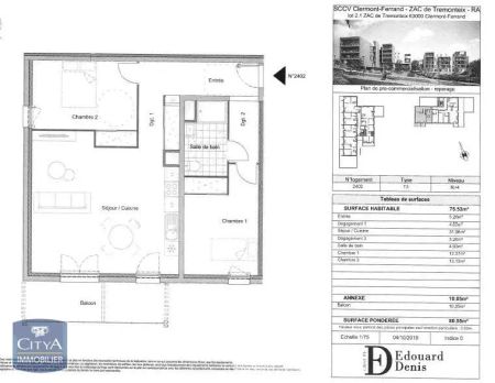 Appartement à louer 3 pièces 75.53m² - Photo 4