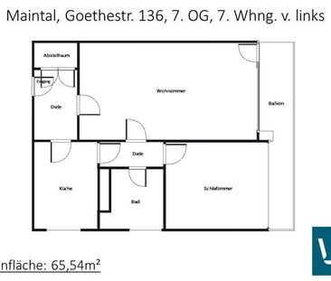 ﻿Schöne 2-Zimmer-Wohnung mit Tageslichtbad und Balkon in Maintal-Bi... - Photo 1