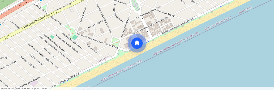 Avenida Presidente Castelo Branco, 13642 - Vila Caicara, Praia Grande - SP