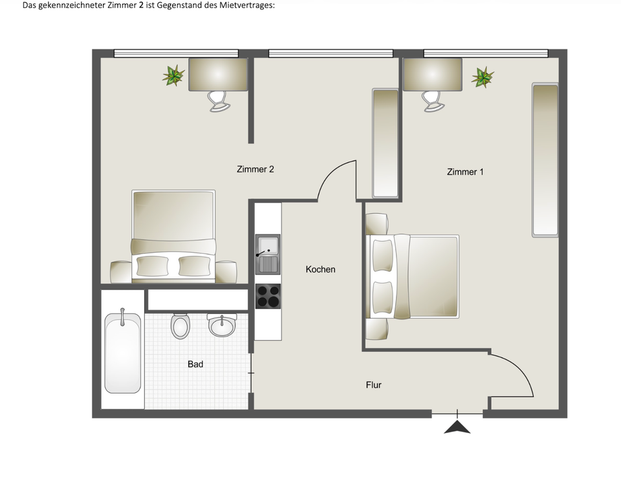 Helles, möbliertes Zimmer in 2er-WG – München, Strehleranger 5 - Photo 1