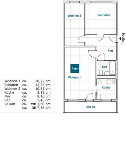 Praktische 3-Zimmer-Wohnung mit Balkon (WBS)! - Foto 2