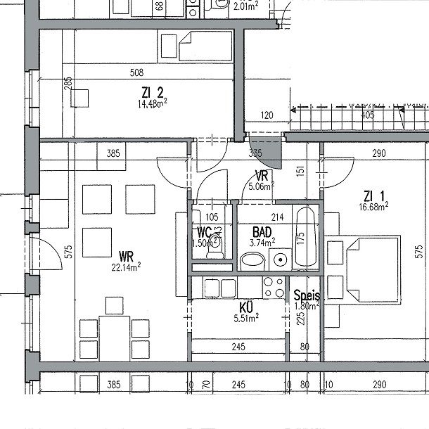 Gut aufgeteilte 3-Zimmer-Wohnung im Erdgeschoss mit Terrasse - Photo 2