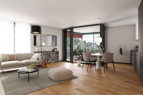 First-time rental: LAST 3.5-room garden apartment with seating - Foto 1