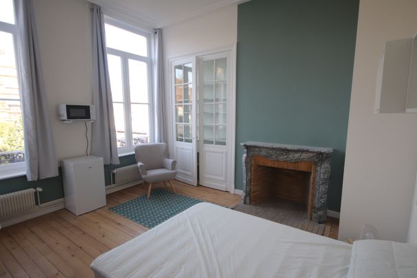 À LOUER – Studio MEUBLÉ de 23 m² en colocation, Rue Jacquemars Giélée, Lille-Vauban réf 663-5.1 - Photo 1