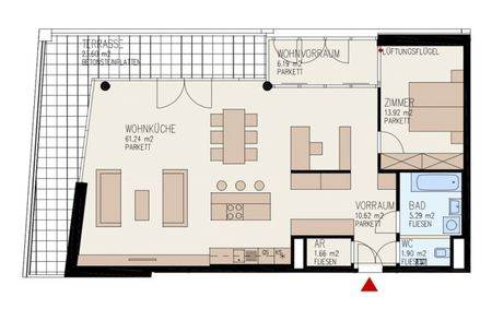Moderne 2-Zimmer-Loftwohnung mit großzügiger Südterrasse in Linz nähe WIFI zu vermieten! (Top 52) - Foto 2