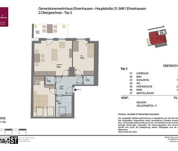 Erstbezug nach Generalsanierung in Ehrenhausen - 3 Zimmer mit Balkon TOP 3; [GF,EH] - Foto 1