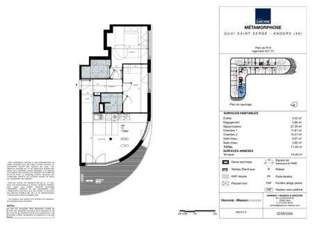 Appartement T3 à louer Angers - 71 m² - Photo 2