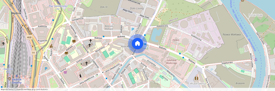 ul. Rybaki Górne, Śródmieście, Gdańsk, pomorskie