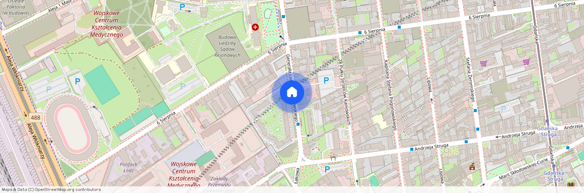 ul. 28 Pułku Strzelców Kaniowskich, Stare Polesie, Polesie, Łódź, łódzkie