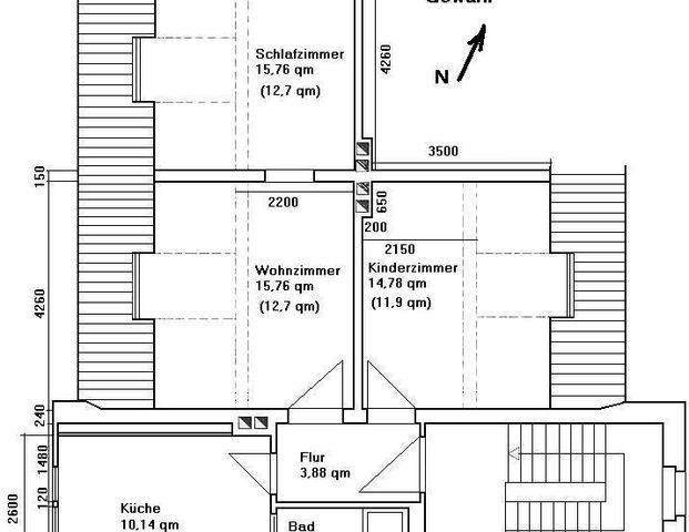 Lichtdurchflutete Dachgeschosswohnung in Roßbach im Geiseltal - Photo 1