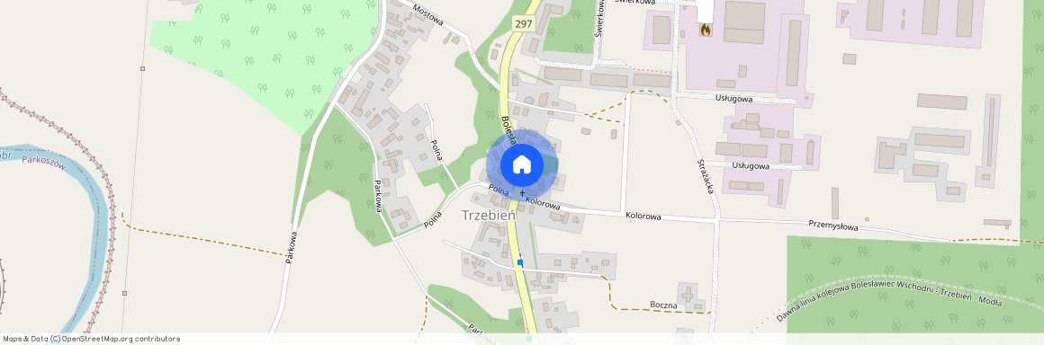 ul. Bolesławiecka, Trzebień, Bolesławiec, bolesławiecki, dolnośląskie