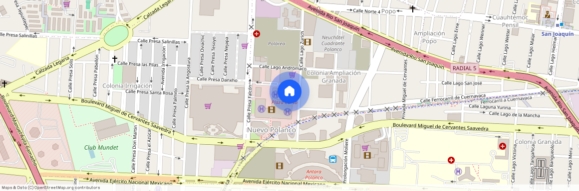 Renta de departamento C. Lago Zurich 245, Amp Granada, Miguel Hidalgo, 11529 Ciudad de México, CDMX #245, Colonia Ampliación Granada, C.P. 11529, Df / Cdmx