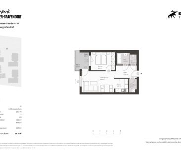 54,11qm 2Zi W-BalkonwohnungErstbezug, Ökologische Bauweise - Foto 6