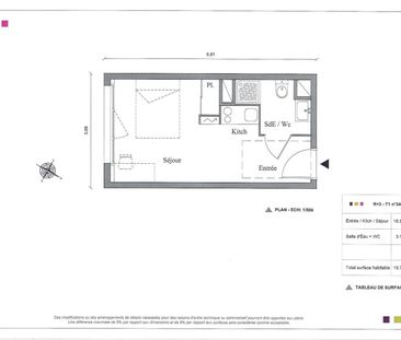 Location Appartement 1 pièce 19m² AUZEVILLE TOLOSANE 31320 - Photo 6