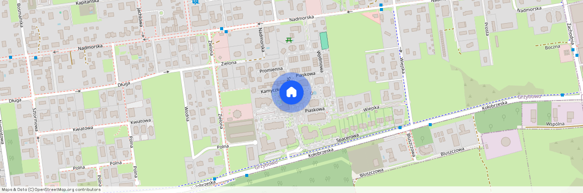 ul. Spacerowa, Grzybowo, Kołobrzeg, kołobrzeski, zachodniopomorskie