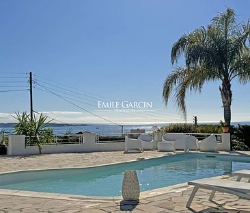 A louer, Golfe Juan Cote d'Azur, villa vue mer avec piscine - Photo 1