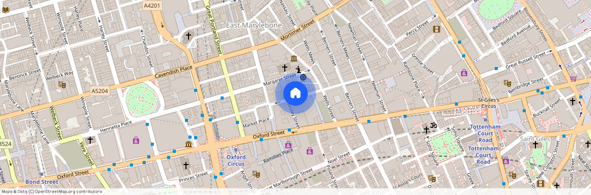 Eastcastle Street, Fitzrovia, London, W1W