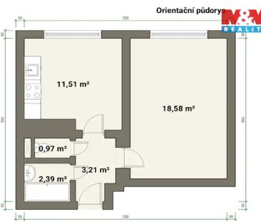 Pronájem bytu 1+1, 37 m - Photo 2