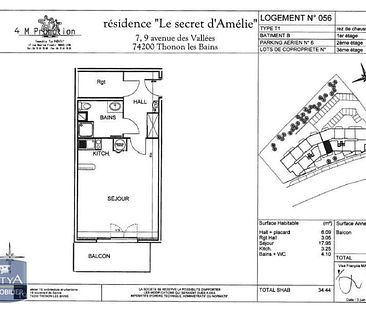 Location appartement 1 pièce de 34.44m² - Photo 1