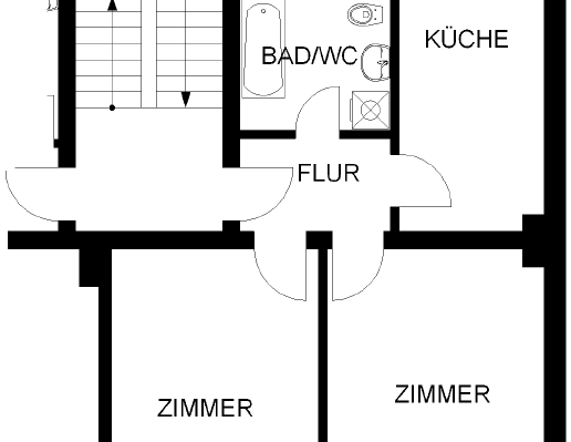 2-Zimmer Wohnung in Unteres Wehringhausen - Foto 1