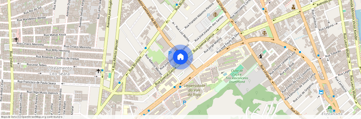 Rua Juvenal García, 400 - Faculdade Univali - Centro, Itajaí, Santa Catarina, 88302040