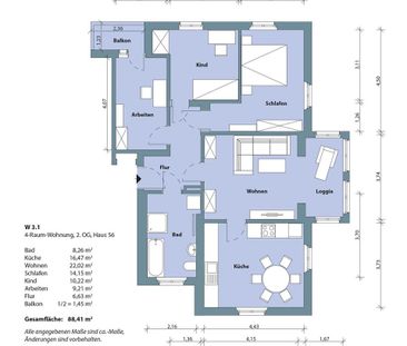 Sanierte 4-Raum-Wohnung im Altbau mit Badewanne, Dusche und Balkon - Foto 1