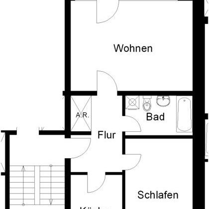 2-Zimmer-Wohnung mit Wohnberechtigungsschein und großem Balkon - Foto 1