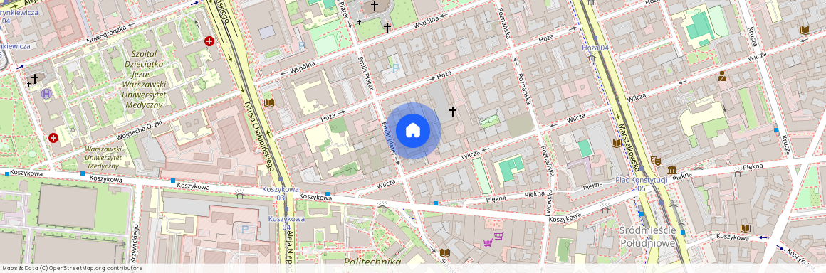 ul. Emilii Plater, Śródmieście Południowe, Śródmieście, Warszawa, mazowieckie