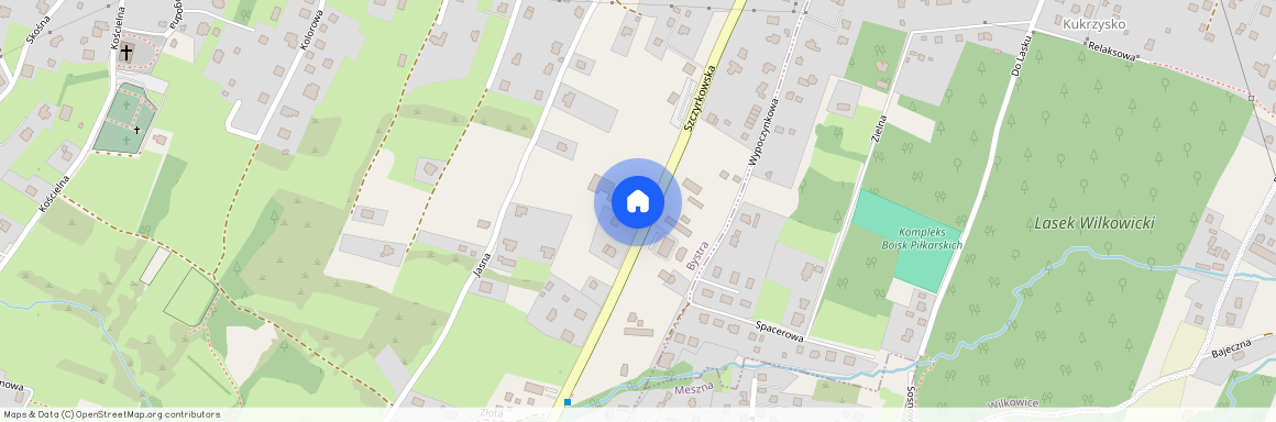 ul. Szczyrkowska, Bystra Krakowska, Wilkowice, bielski, śląskie