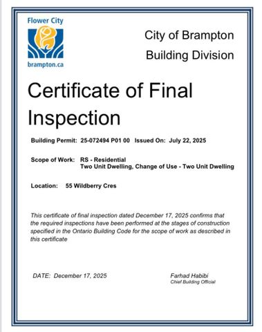 For Lease - 55 WILDBERRY Crescent, Brampton, Ontario - Photo 2