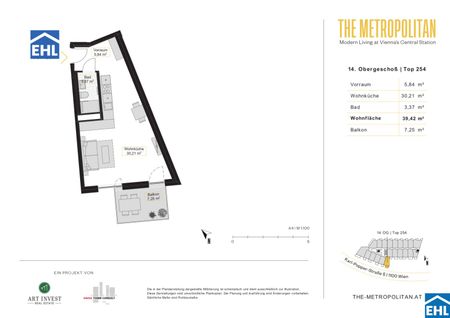 Sonnwendviertel: 1-Zimmer-Wohnung mit Balkon im 14. OG – Fitnessraum, Co-Working & Rooftop-Terrasse inklusive! - Foto 4