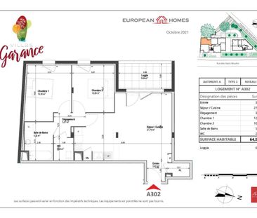 Location Appartement 3 pièces 64m² ST HERBLAIN 44800 - Photo 2