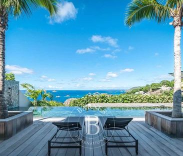 Belle villa contemporaine avec vue sur Gustavia, l'océan et le couc... - Photo 1