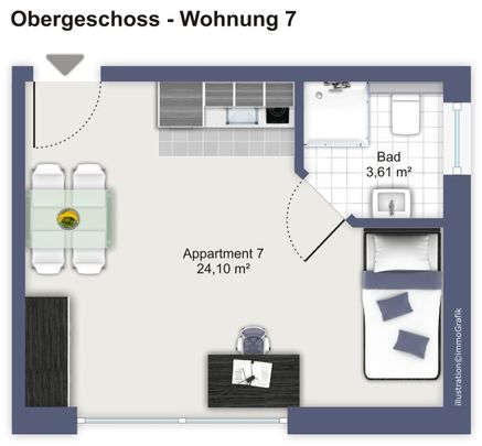 Studentenwohnung im Obergeschoss - Foto 1